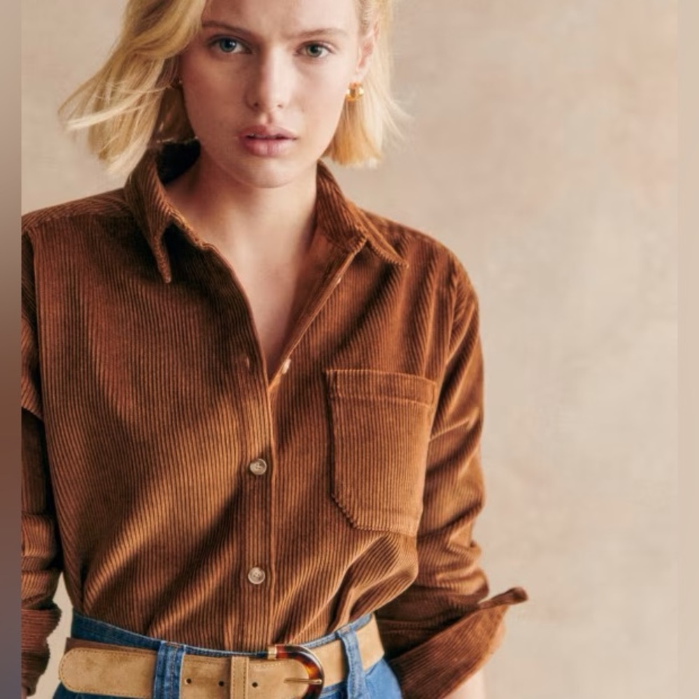 Sezane Max Brown Corduroy. XS